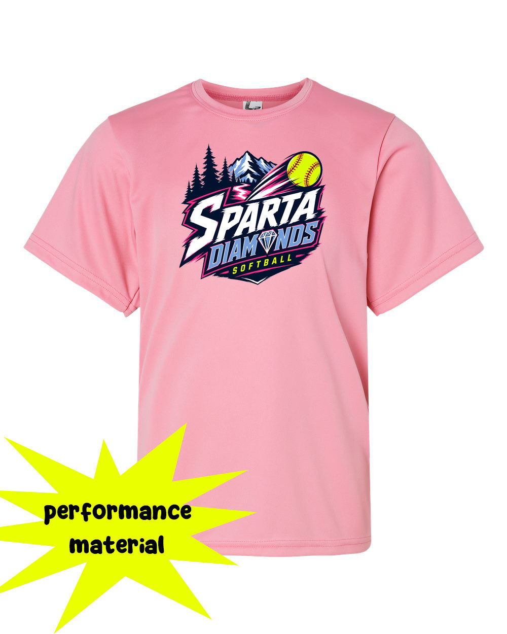 Sparta Diamonds Performance Material Shirt Design 1
