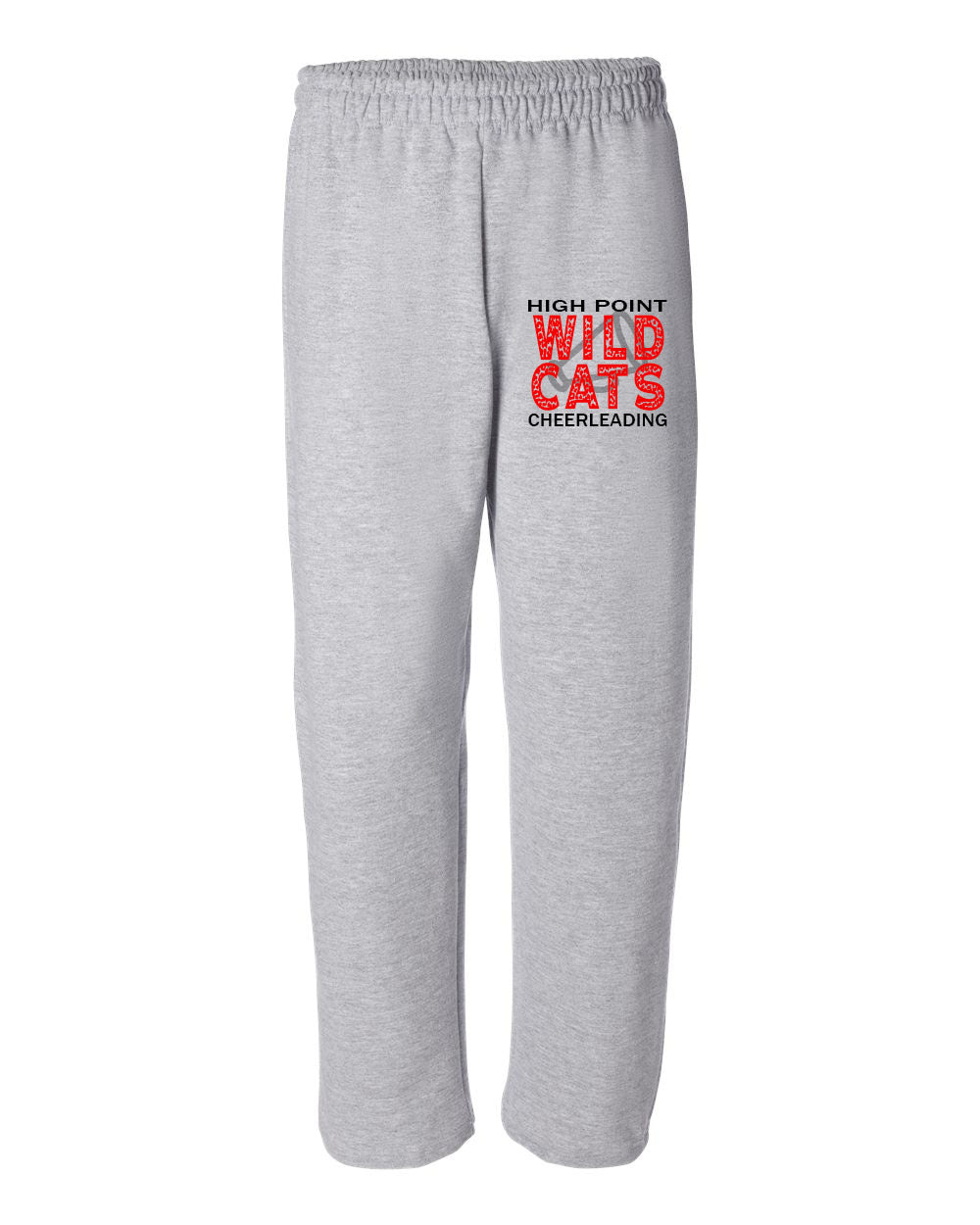 Wildcats Cheer Design 1 Open Bottom Sweatpants