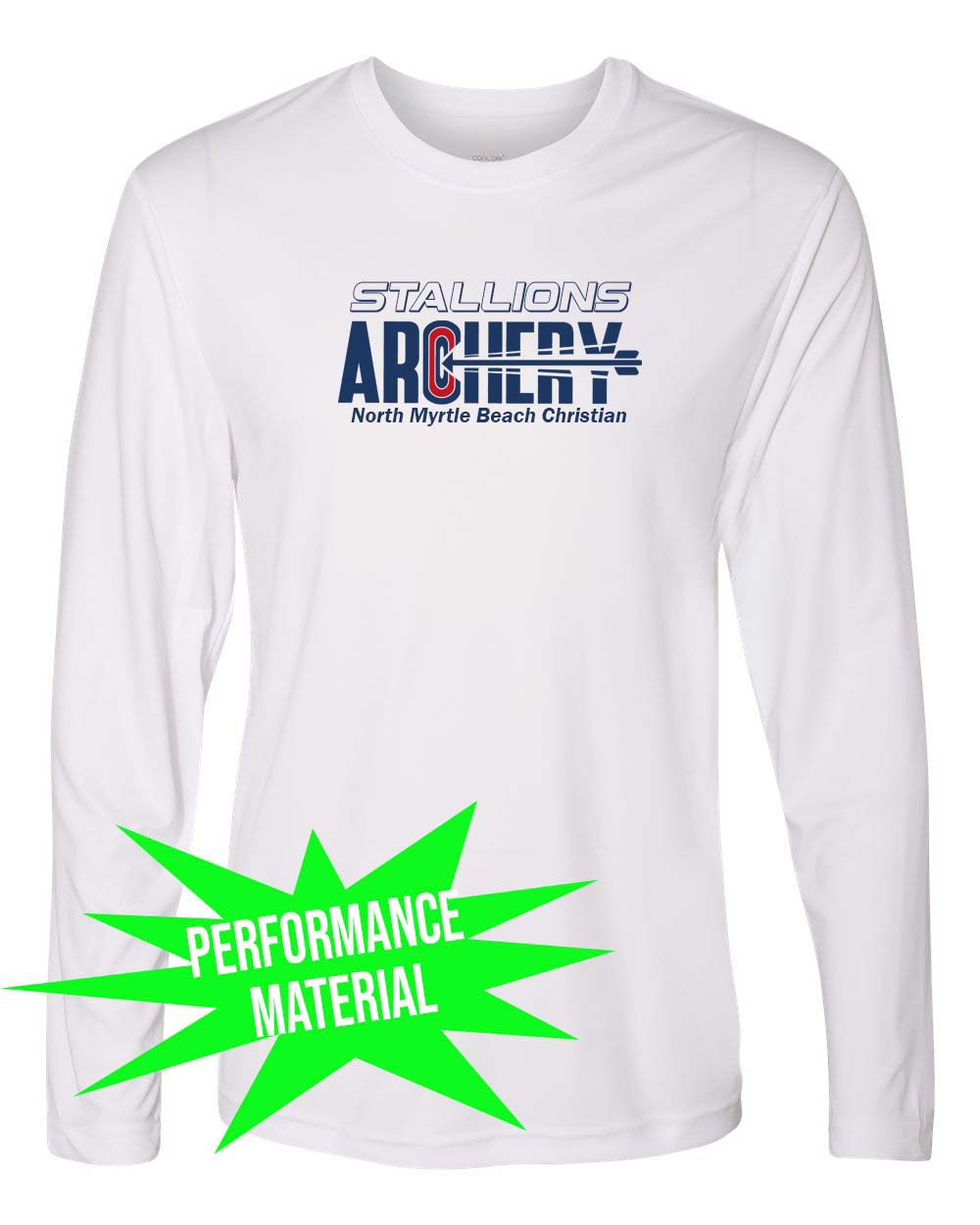 NMB Christian School Archery Performance Material Long Sleeve Shirt Design 1