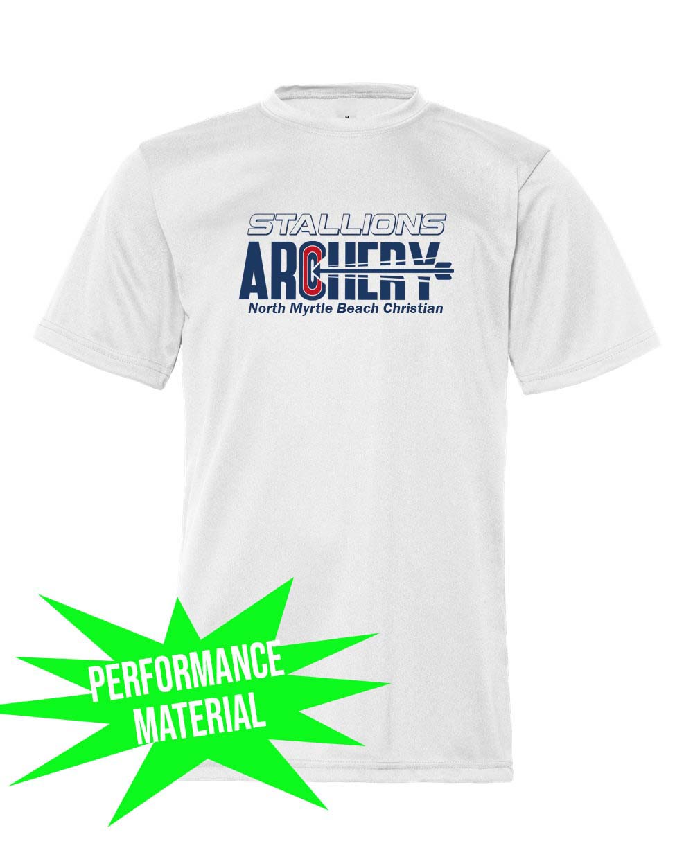NMB Christian School Archery Performance Material Shirt Design 1