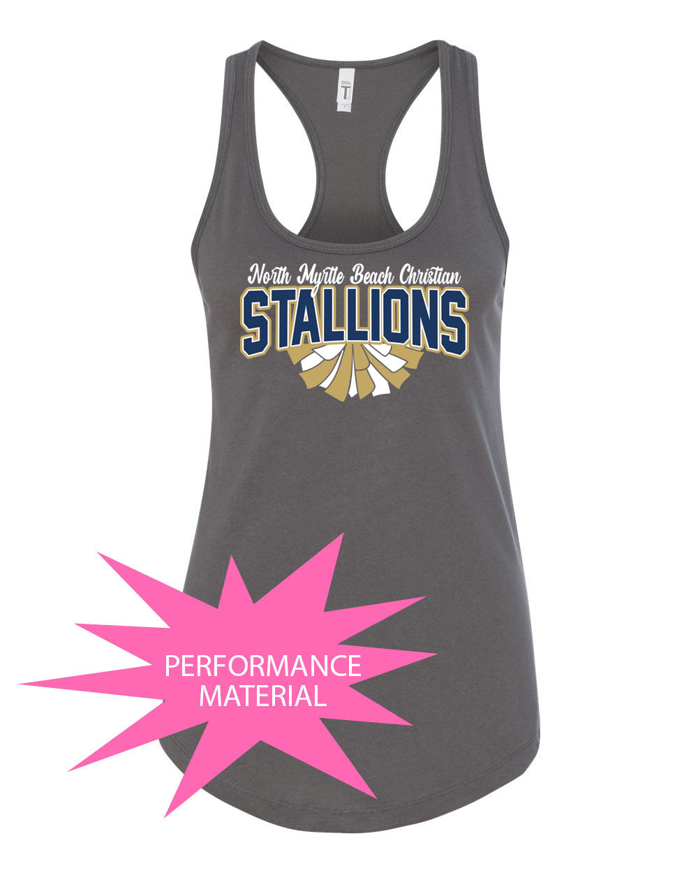 NMB Christian Cheer Performance Racerback Tank Top Design 1