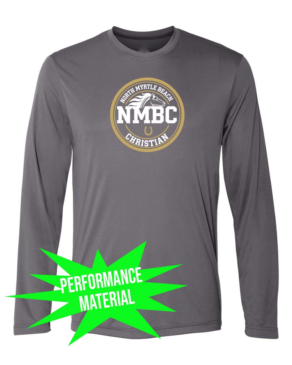 NMB Christian School Spiritwear Performance Material Long Sleeve Shirt Design 3