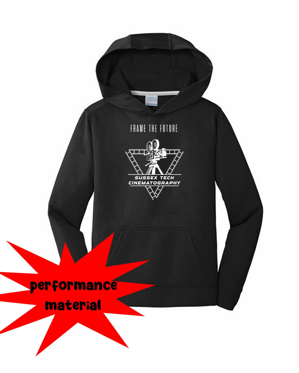 Sussex Tech Film Performance Hooded Sweatshirt Design 2
