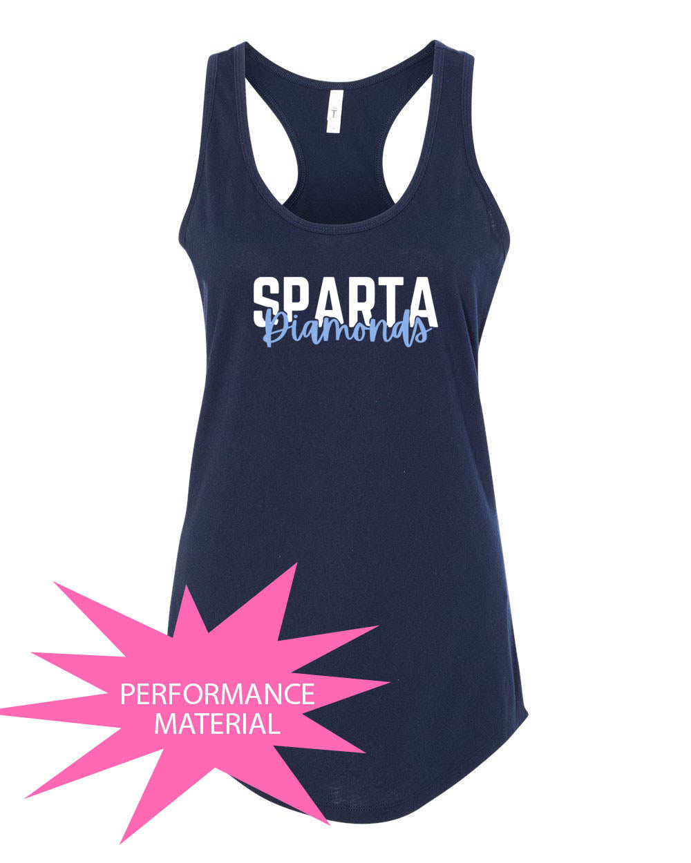 Sparta Diamonds Performance Racerback Tank Top Design 3