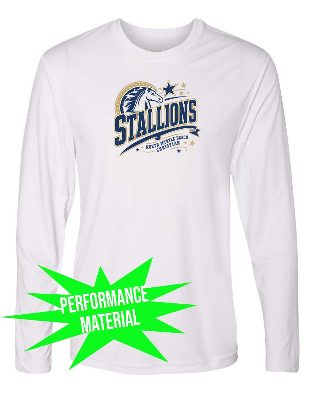 NMB Christian School Spiritwear Performance Material Long Sleeve Shirt Design 2