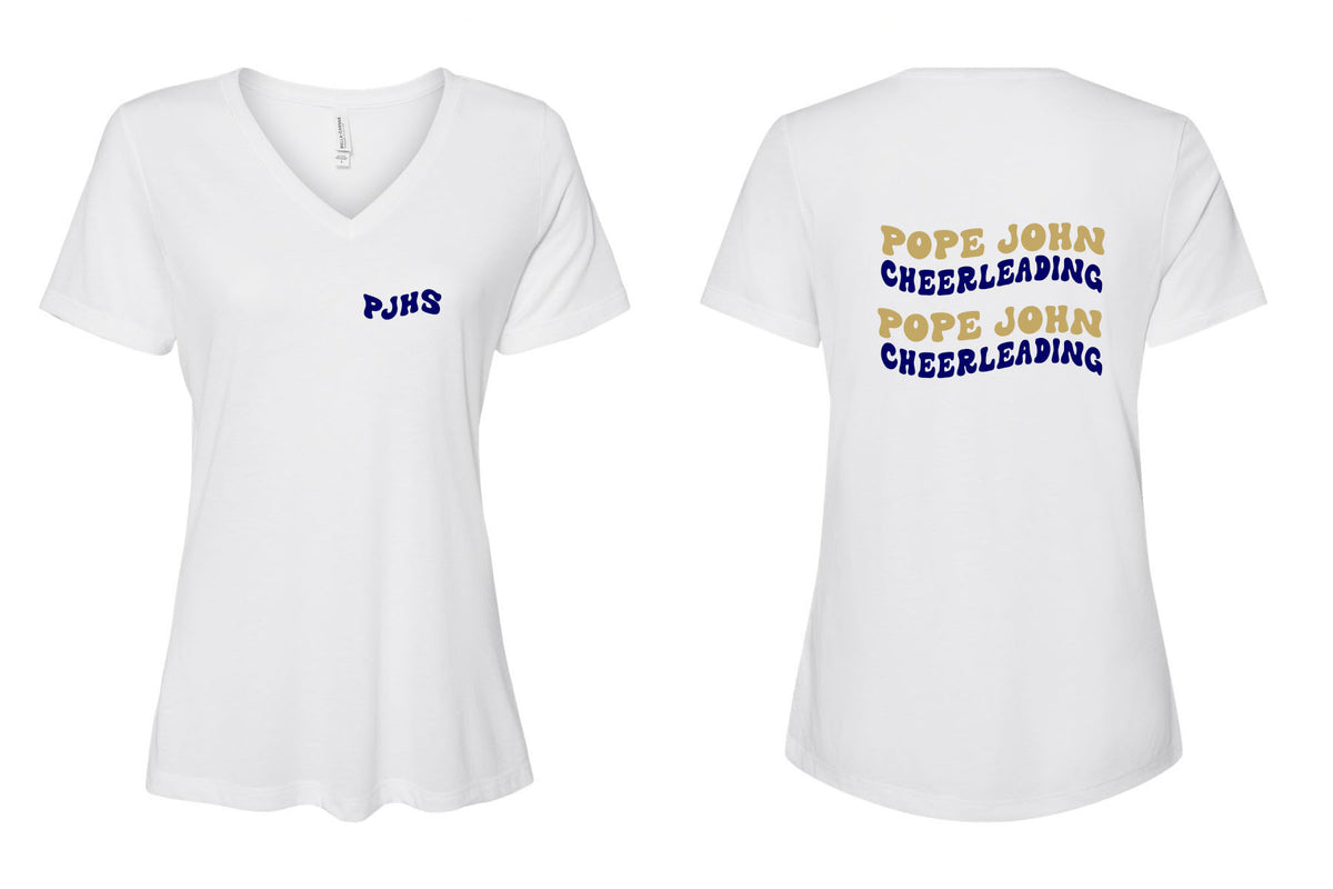 Pope John Cheer Design 6 V-neck T-Shirt