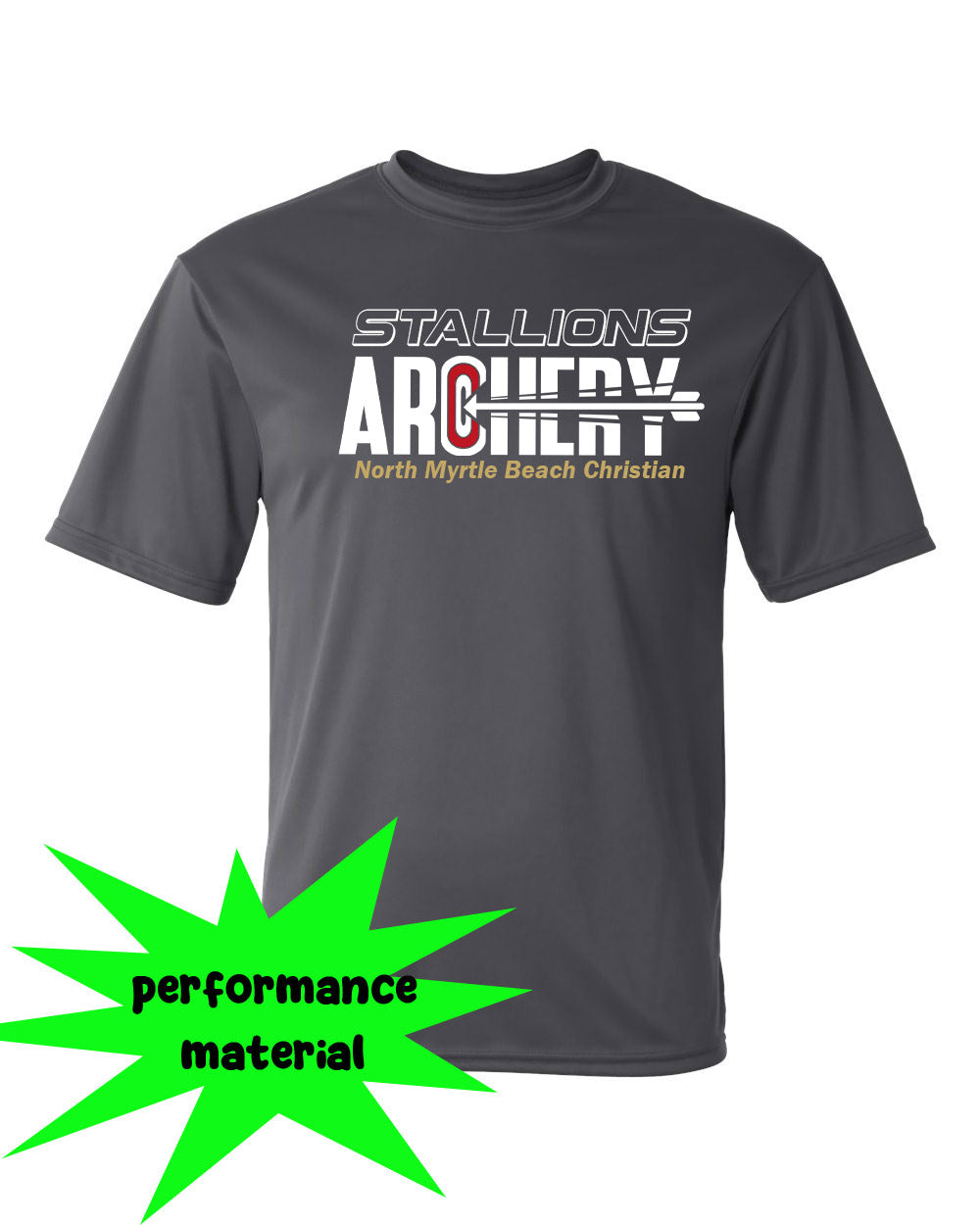 NMB Christian School Archery Performance Material Shirt Design 1