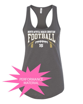NMB Christian Football Performance Racerback Tank Top Design 2