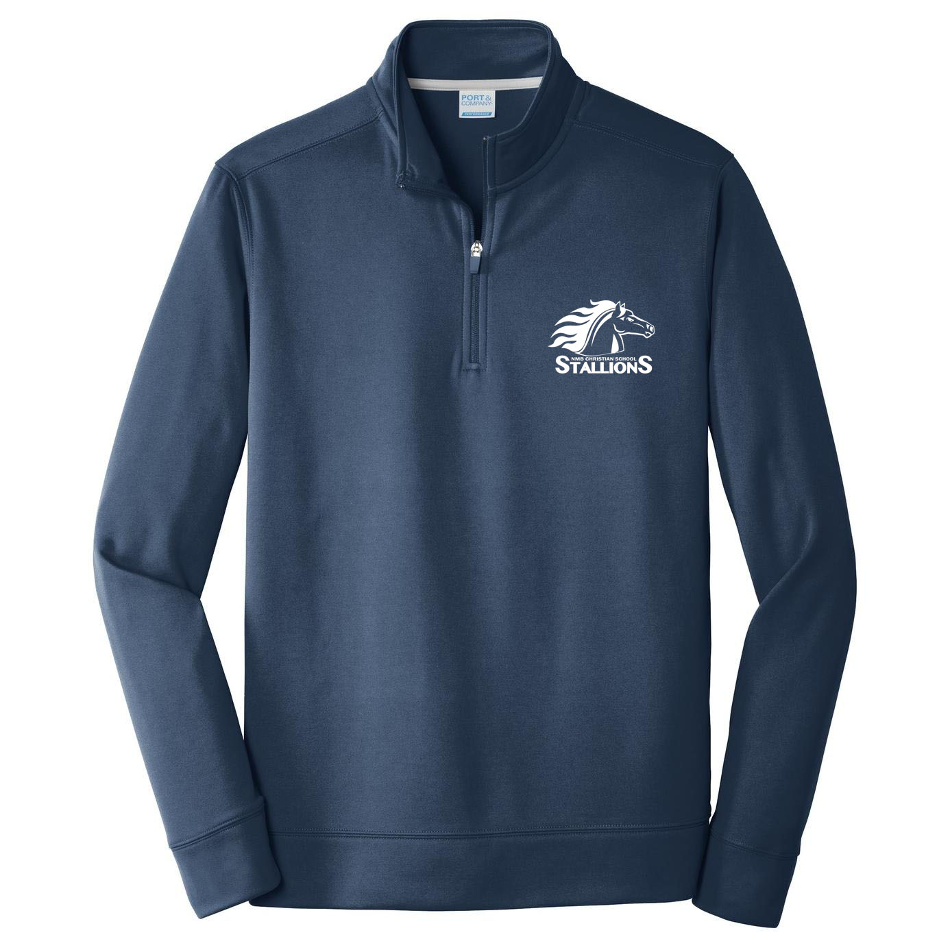 NMB Christian School Uniform Quarter Zip Sweatshirt Design 2