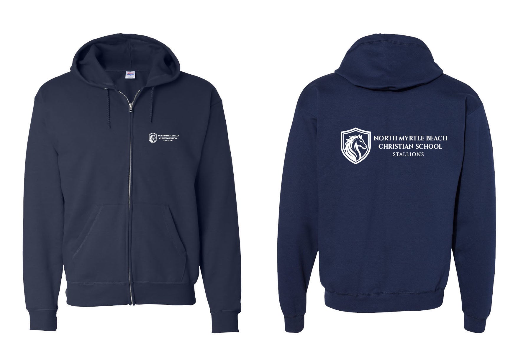 NMB Christian School Uniform Zip up Sweatshirt Design 3