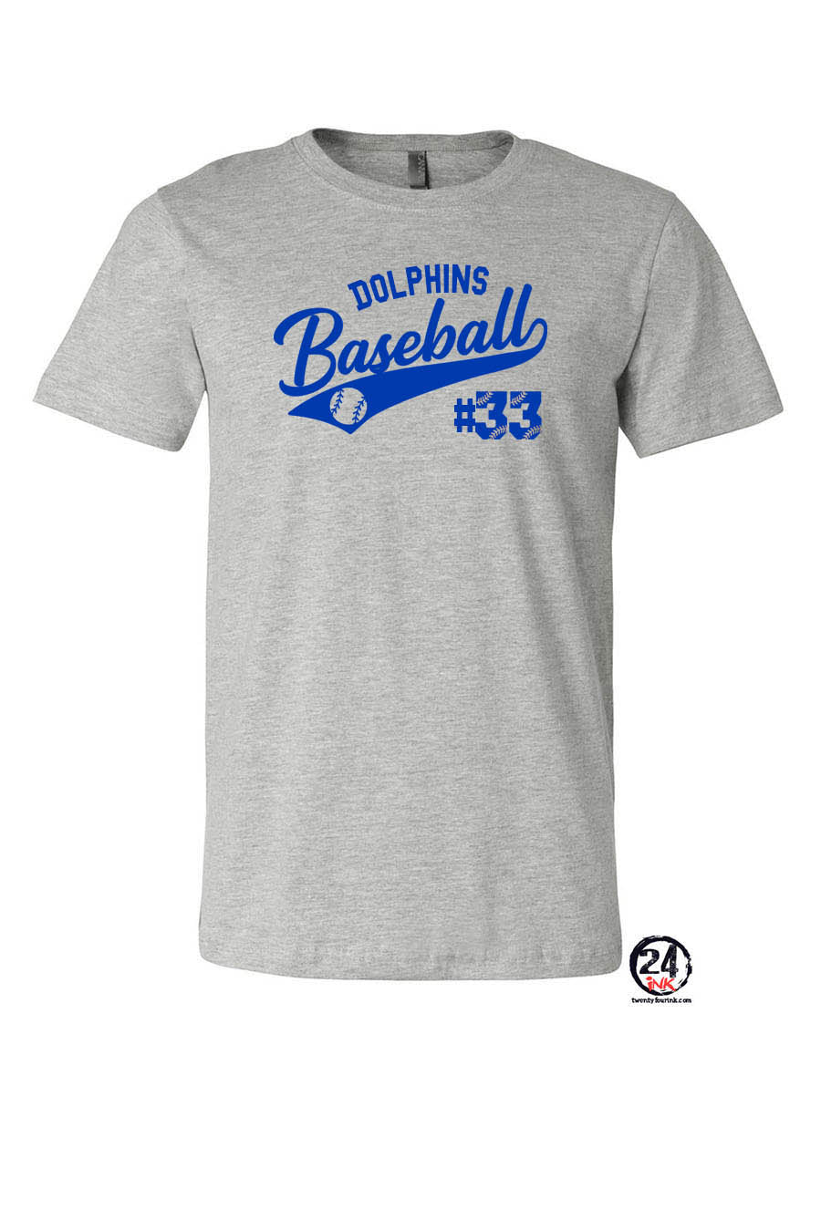 Dolphins Baseball T-Shirt Design 1