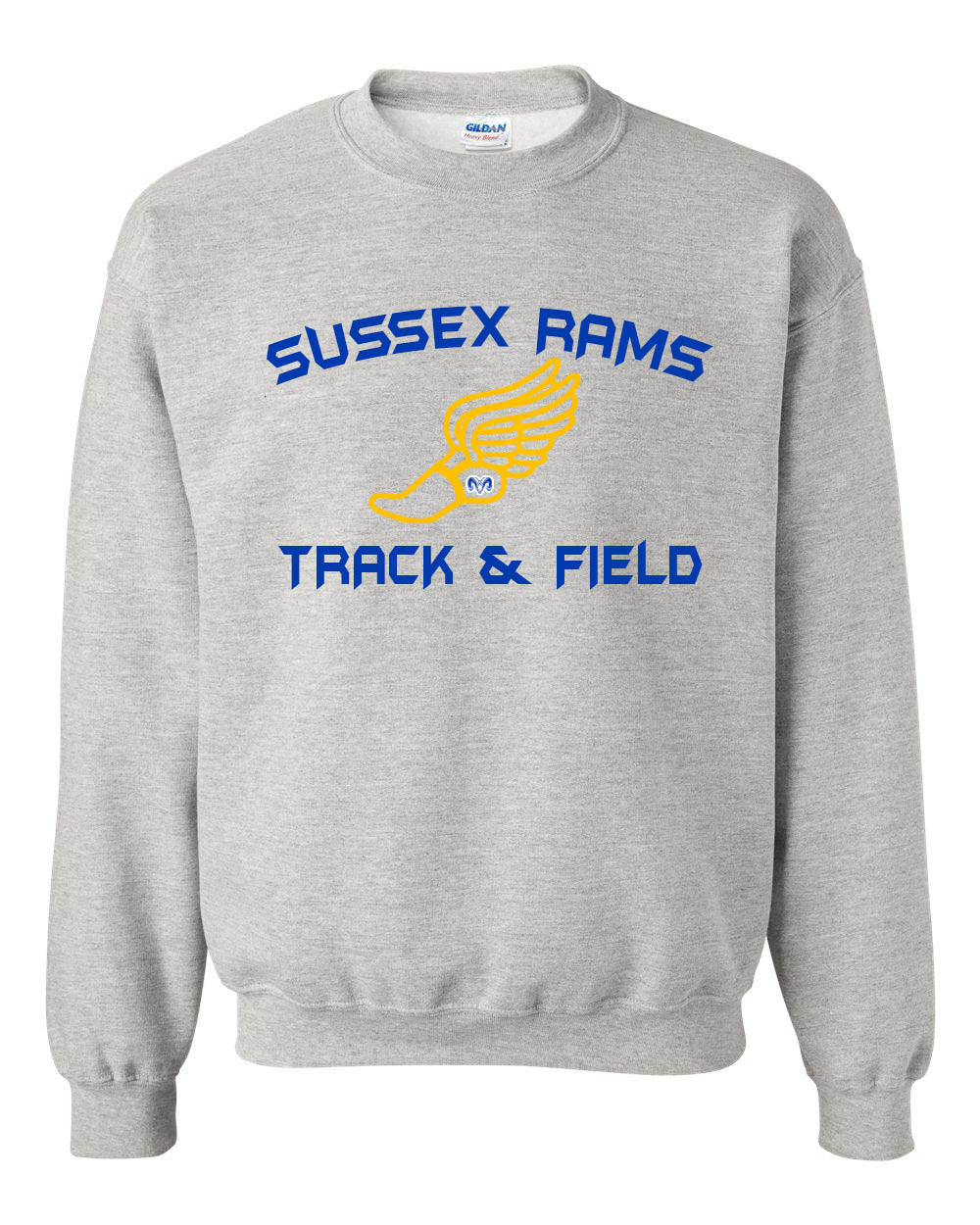 Sussex Rams Track Design 2  Non Hooded Sweatshirt