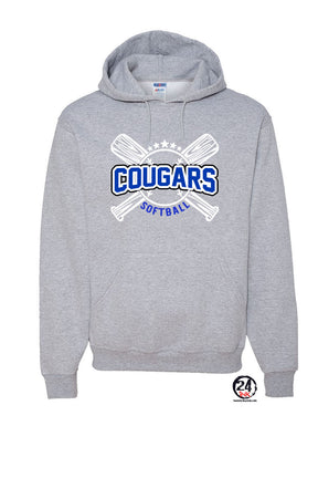 Cougars Softball Design 1 Hooded Sweatshirt