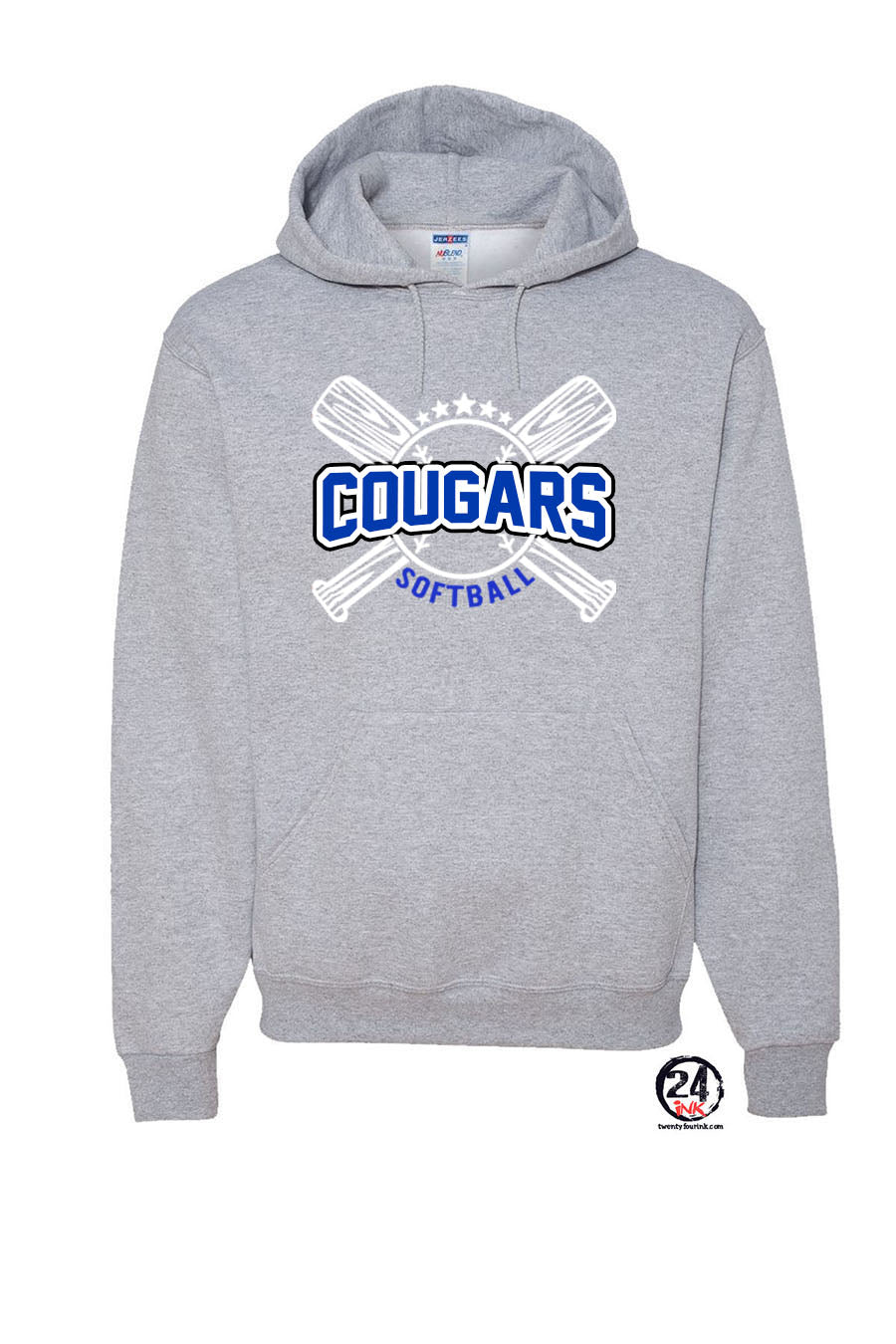 Cougars Softball Design 1 Hooded Sweatshirt