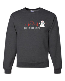 Snowman heartbeat non hooded sweatshirt