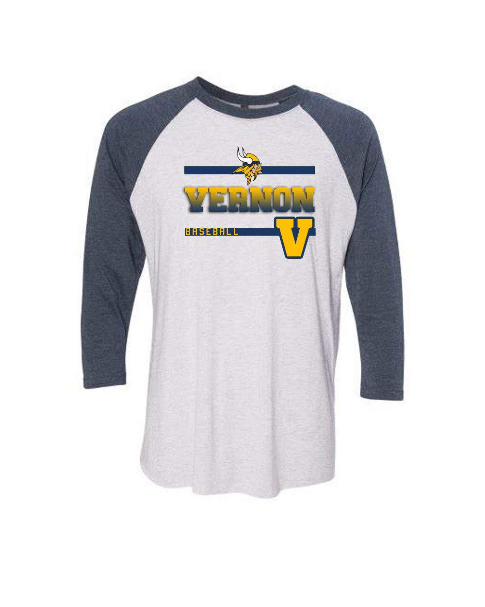 Vernon Baseball design 1 raglan shirt