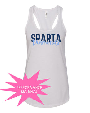 Sparta Diamonds Performance Racerback Tank Top Design 3
