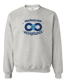 Inclusion and Acceptance Design 2026 non hooded sweatshirt