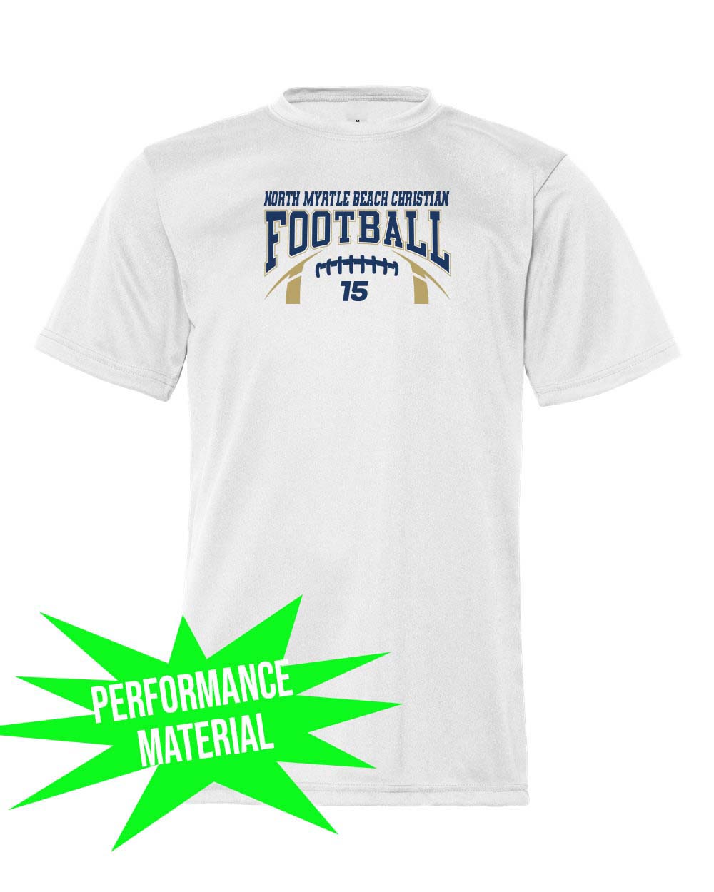 NMB Christian School Football Performance Material Shirt Design 2