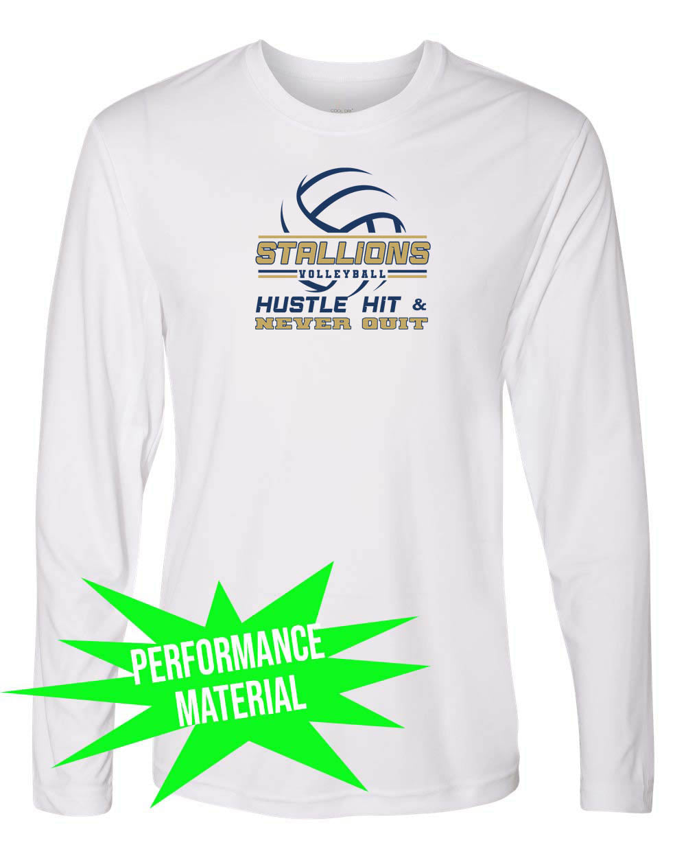 NMB Christian School Volleyball Performance Material Long Sleeve Shirt Design 1