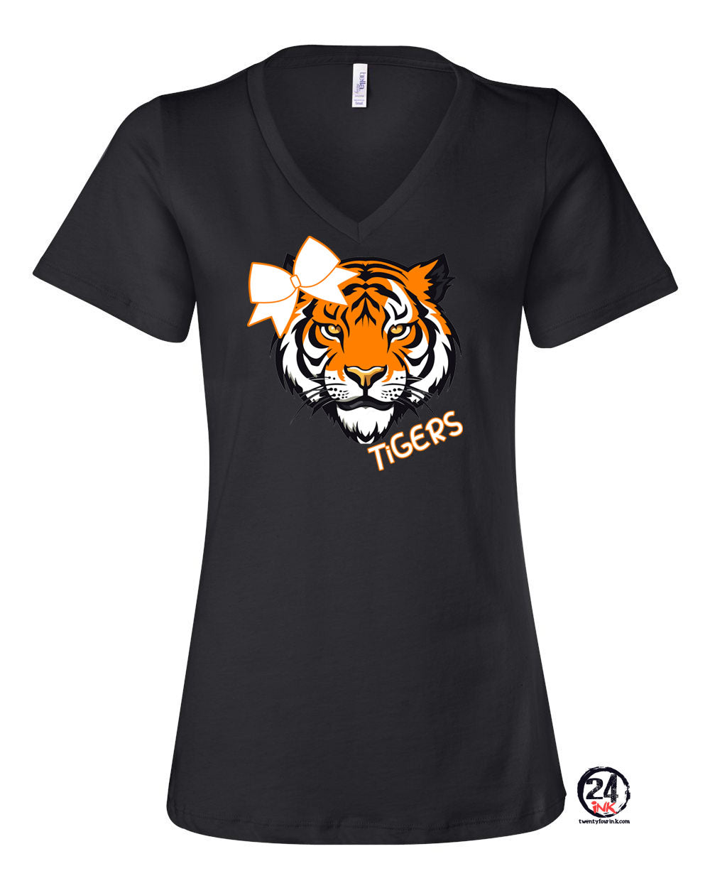 Tigers Cheer V-neck T-Shirt Design 5