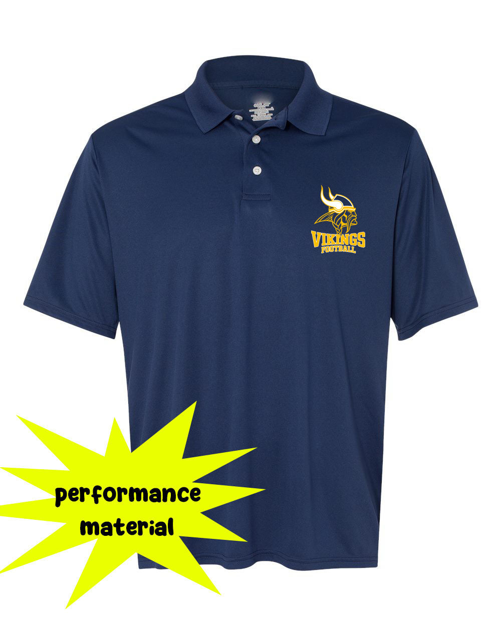 Vikings Football Design 5 Performance Material Polo T-Shirt