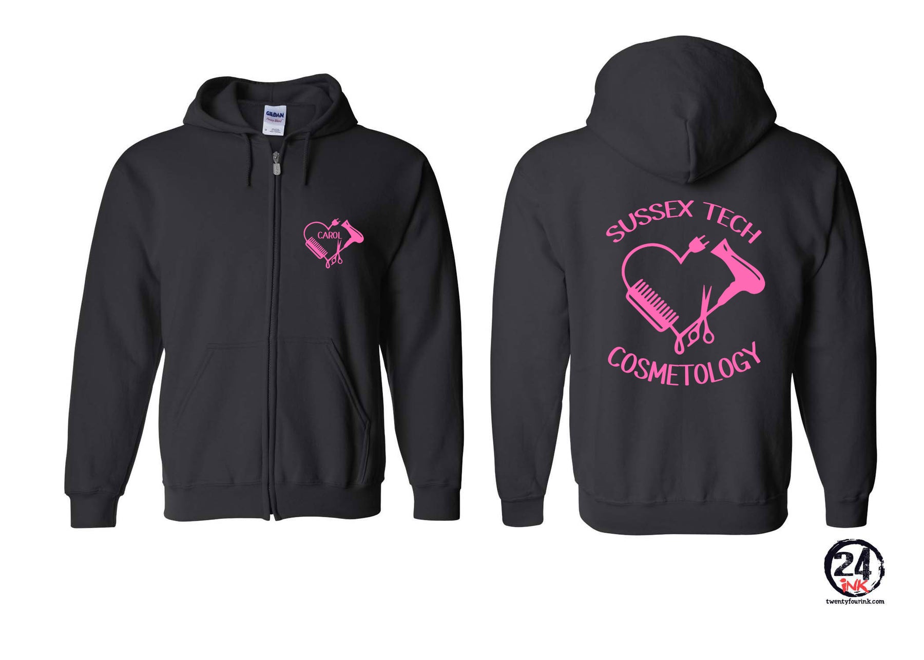 Senior Cosmetology design 2 Zip up Sweatshirt