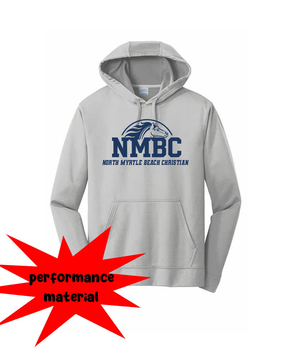NMB Christian School Spiritwear Performance Hooded Sweatshirt Design 4