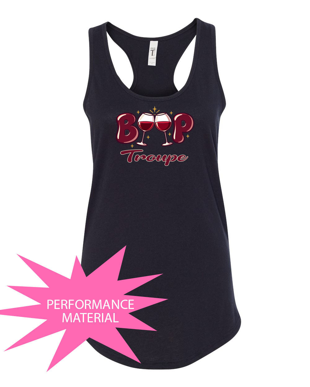Boop Performance Racerback Tank Top Design 1