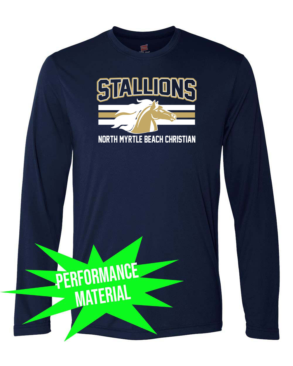 NMB Christian School Performance Material Long Sleeve Shirt Design 1
