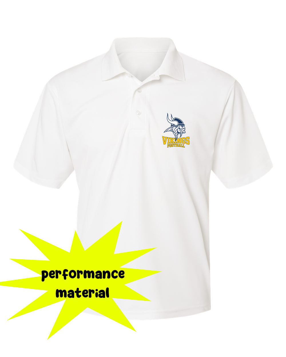 Vikings Football Design 5 Performance Material Polo T-Shirt