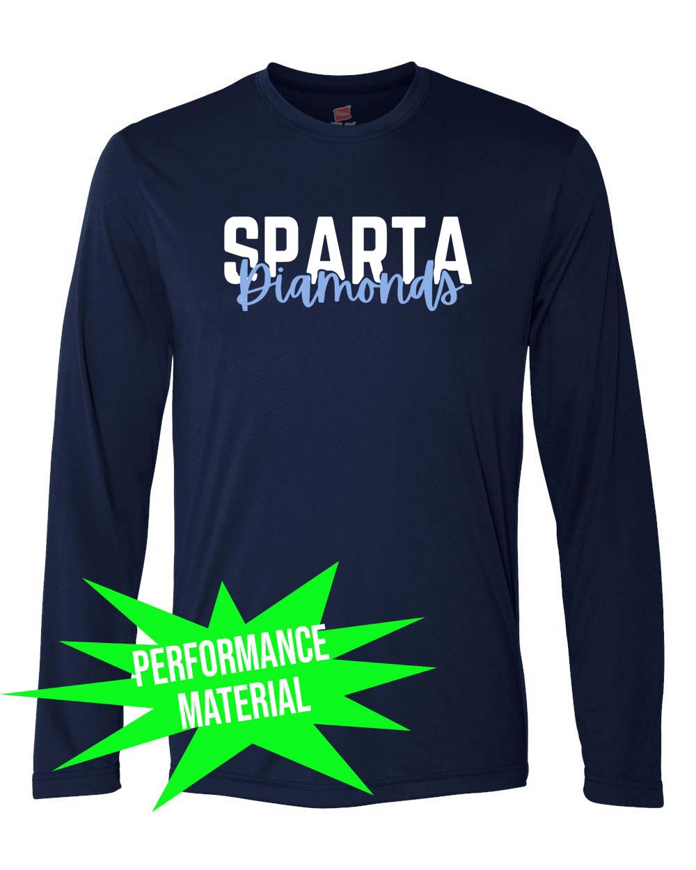 Sparta Diamonds Performance Material Long Sleeve Shirt Design 3