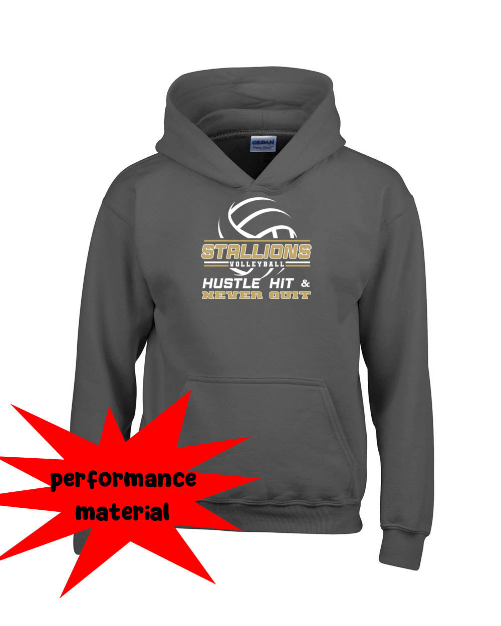 NMB Christian School Volleyball Performance Hooded Sweatshirt Design 1