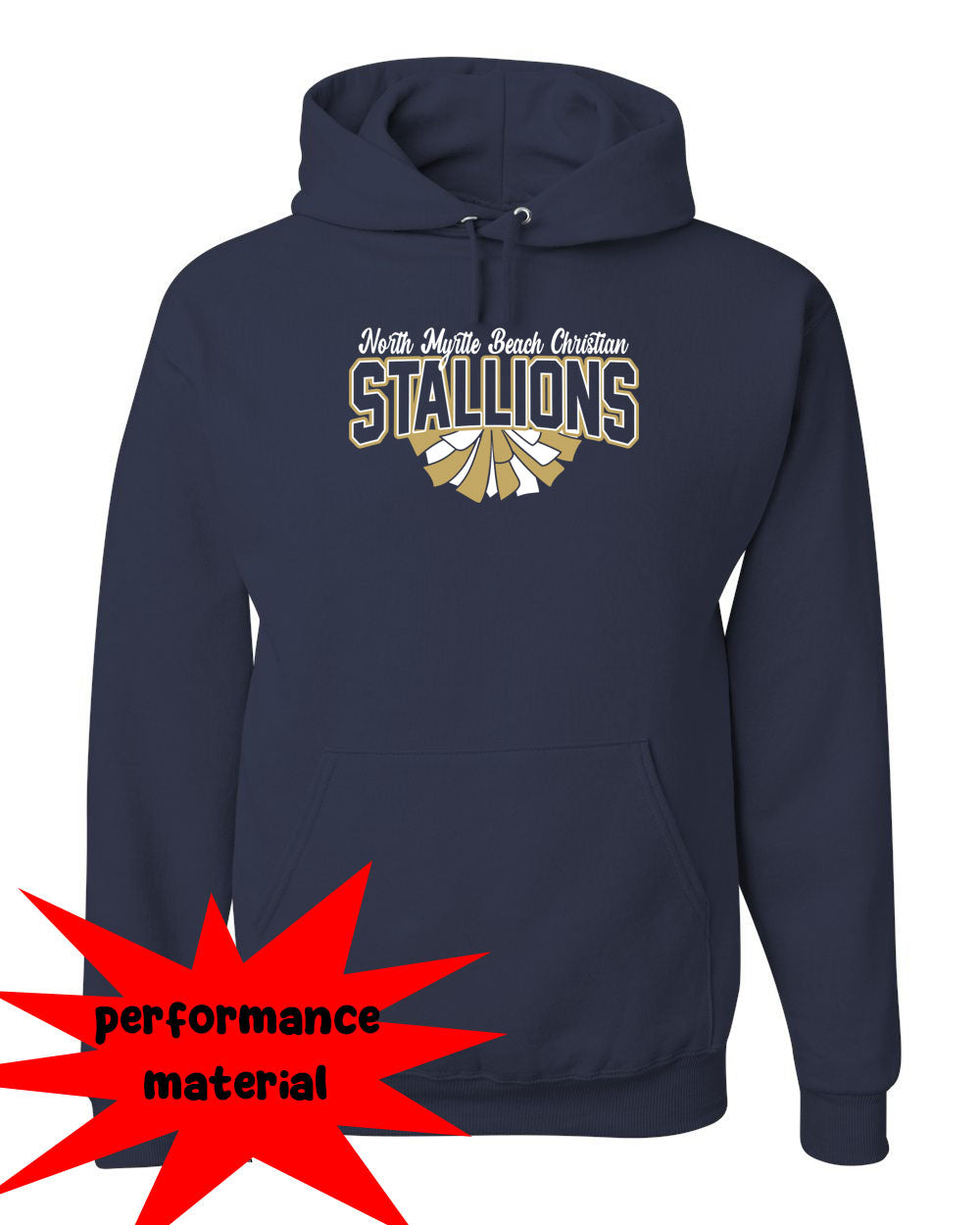 NMB Christian School Cheer Performance Hooded Sweatshirt Design 1
