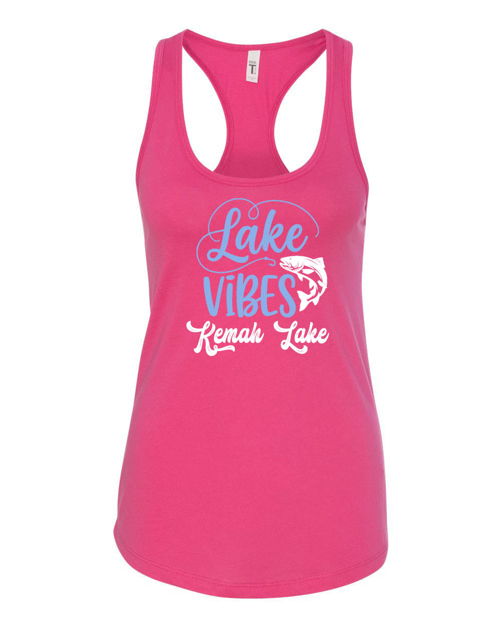 Kemah Lake Racerback Tank Top Design 3
