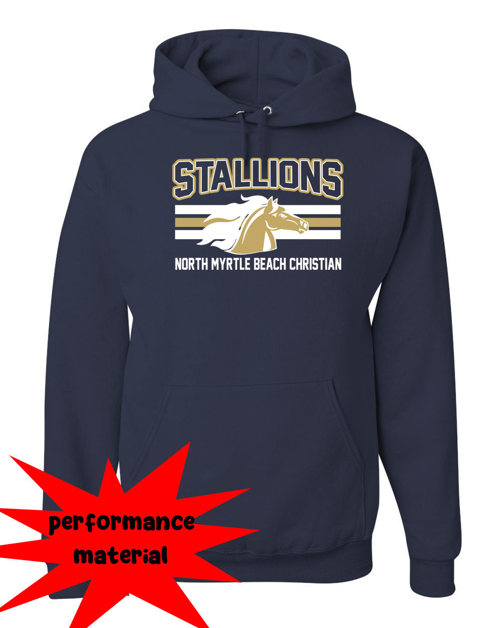 NMB Christian School Performance Hooded Sweatshirt Design 1