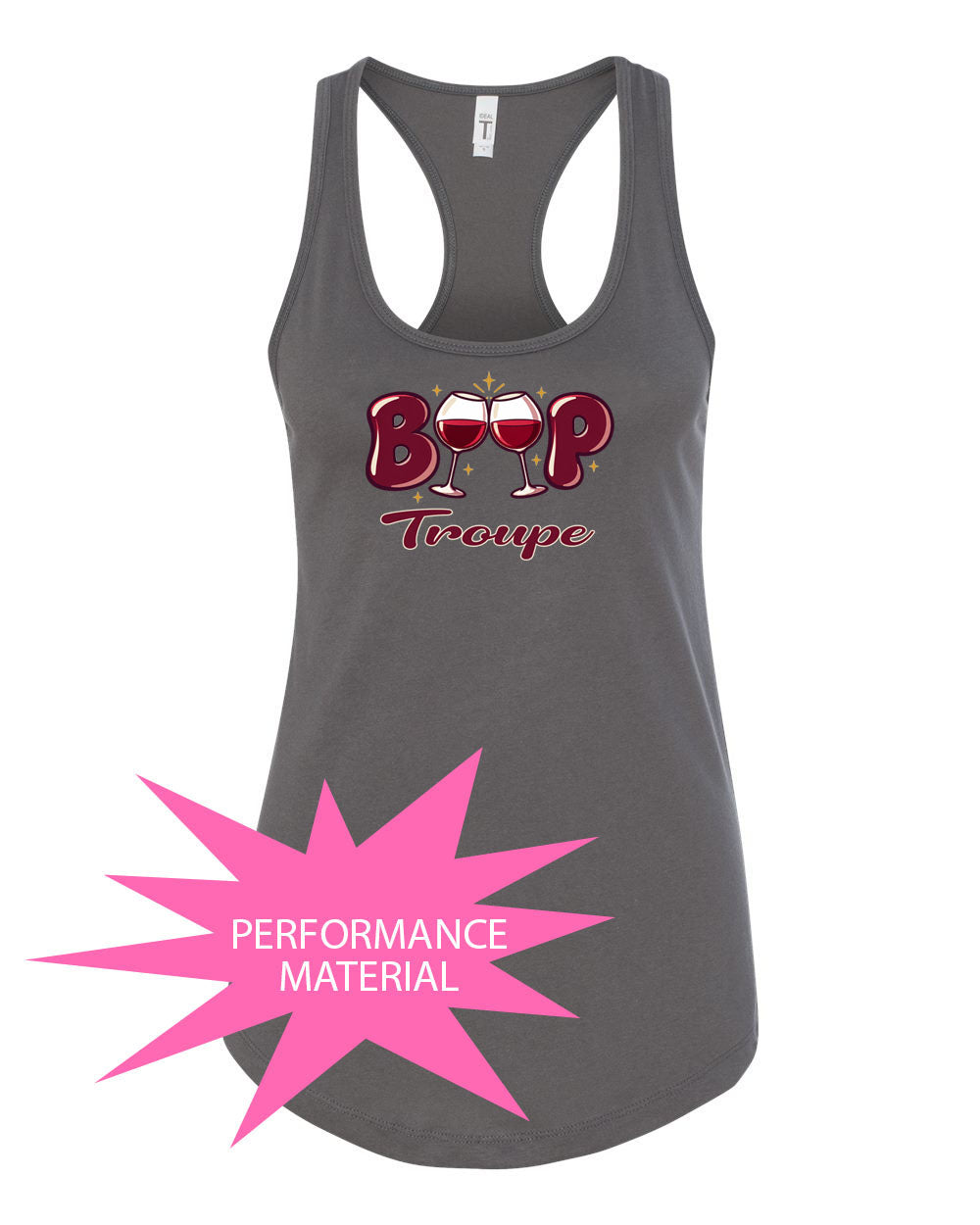 Boop Performance Racerback Tank Top Design 1