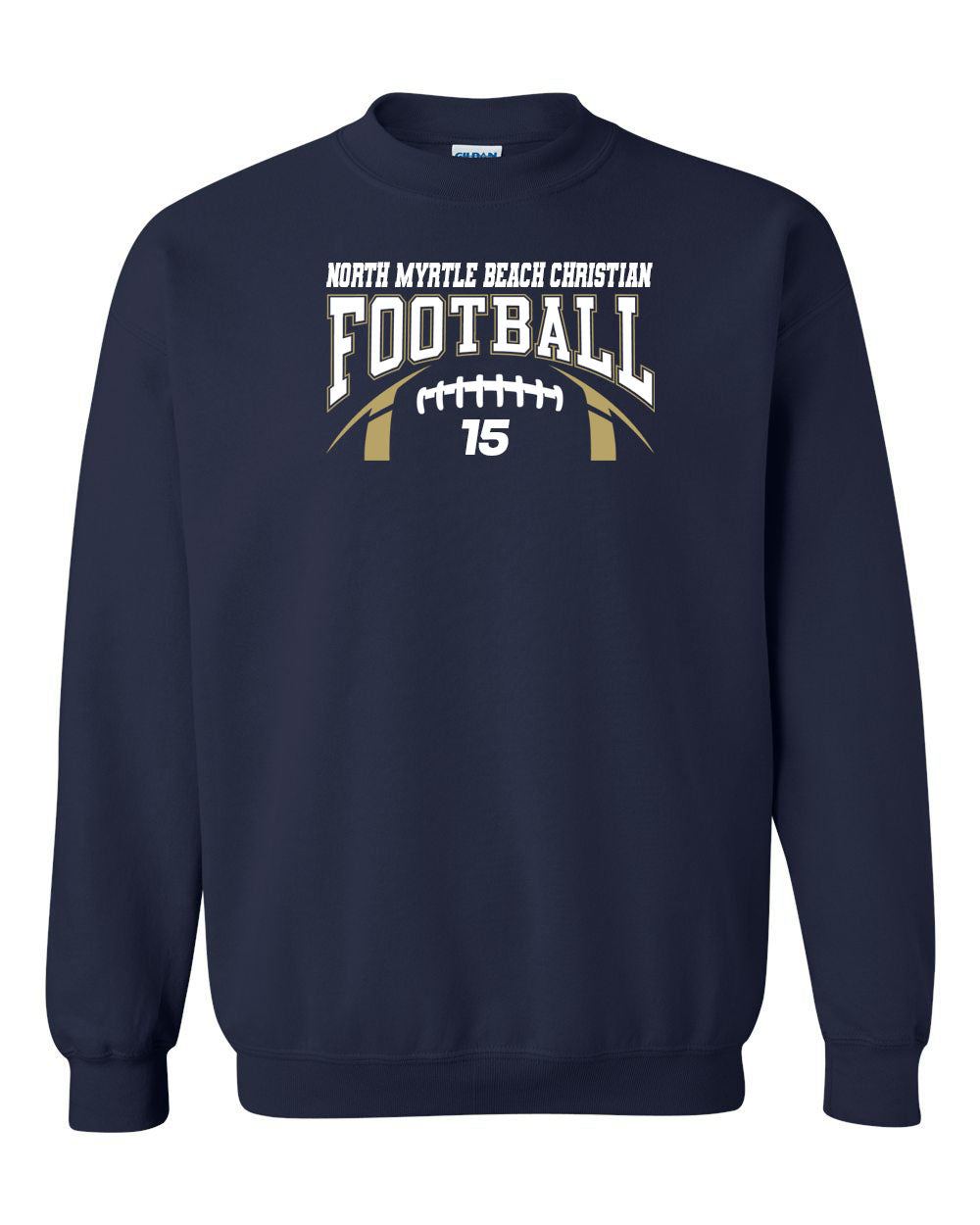 NMB Christian School Football Non Hooded Sweatshirt Design 2