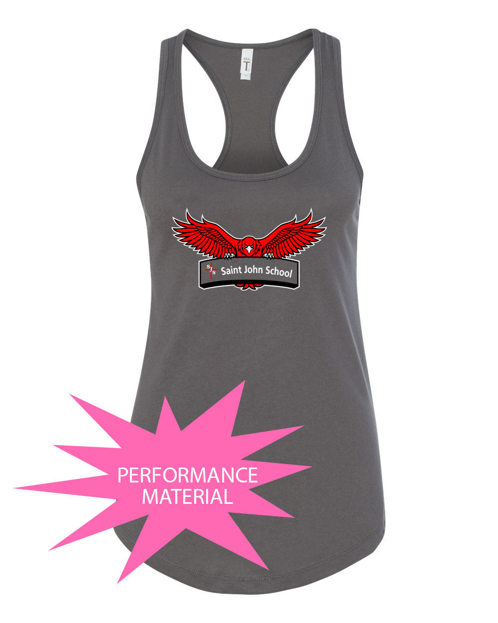 St. John's Design 6 Performance Racerback Tank Top