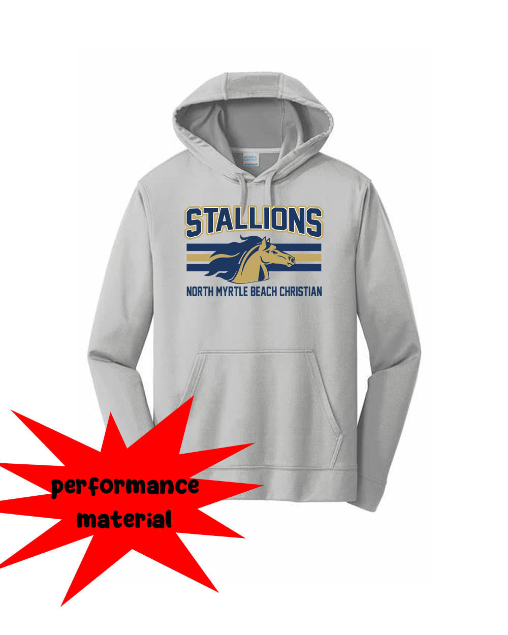 NMB Christian School Performance Hooded Sweatshirt Design 1