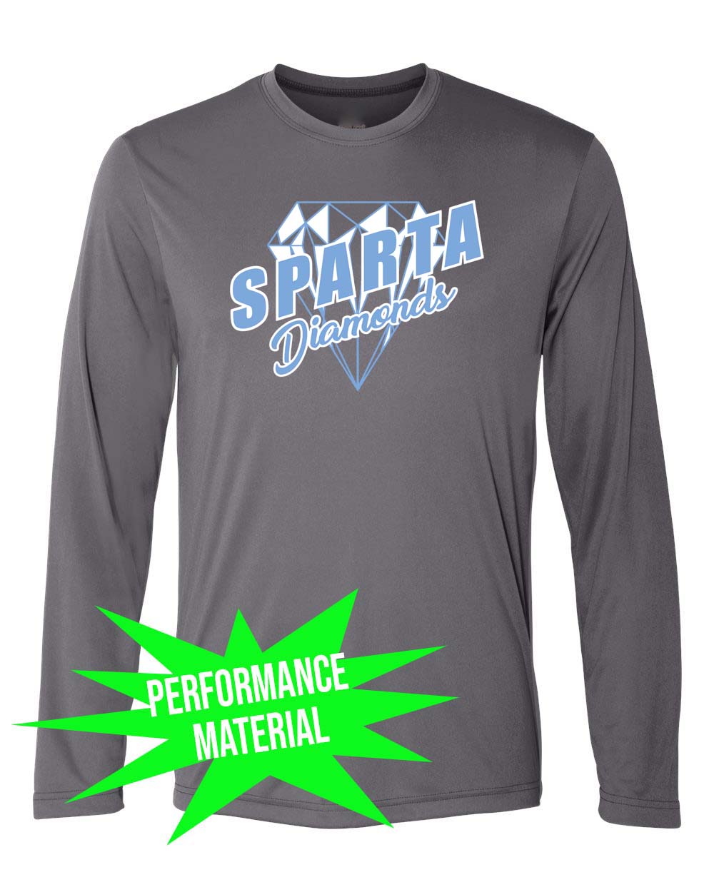 Sparta Diamonds Performance Material Long Sleeve Shirt Design 2