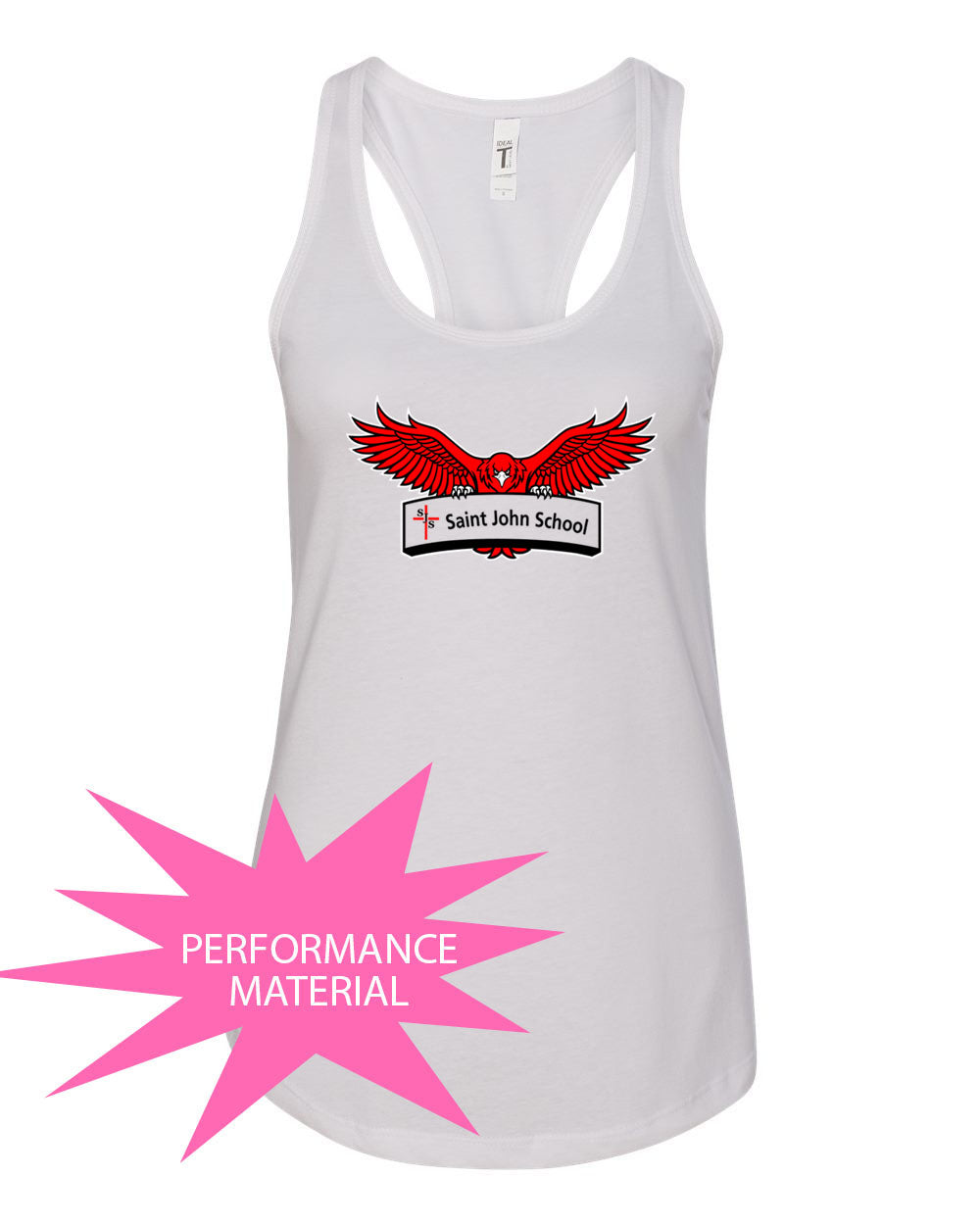 St. John's Design 6 Performance Racerback Tank Top