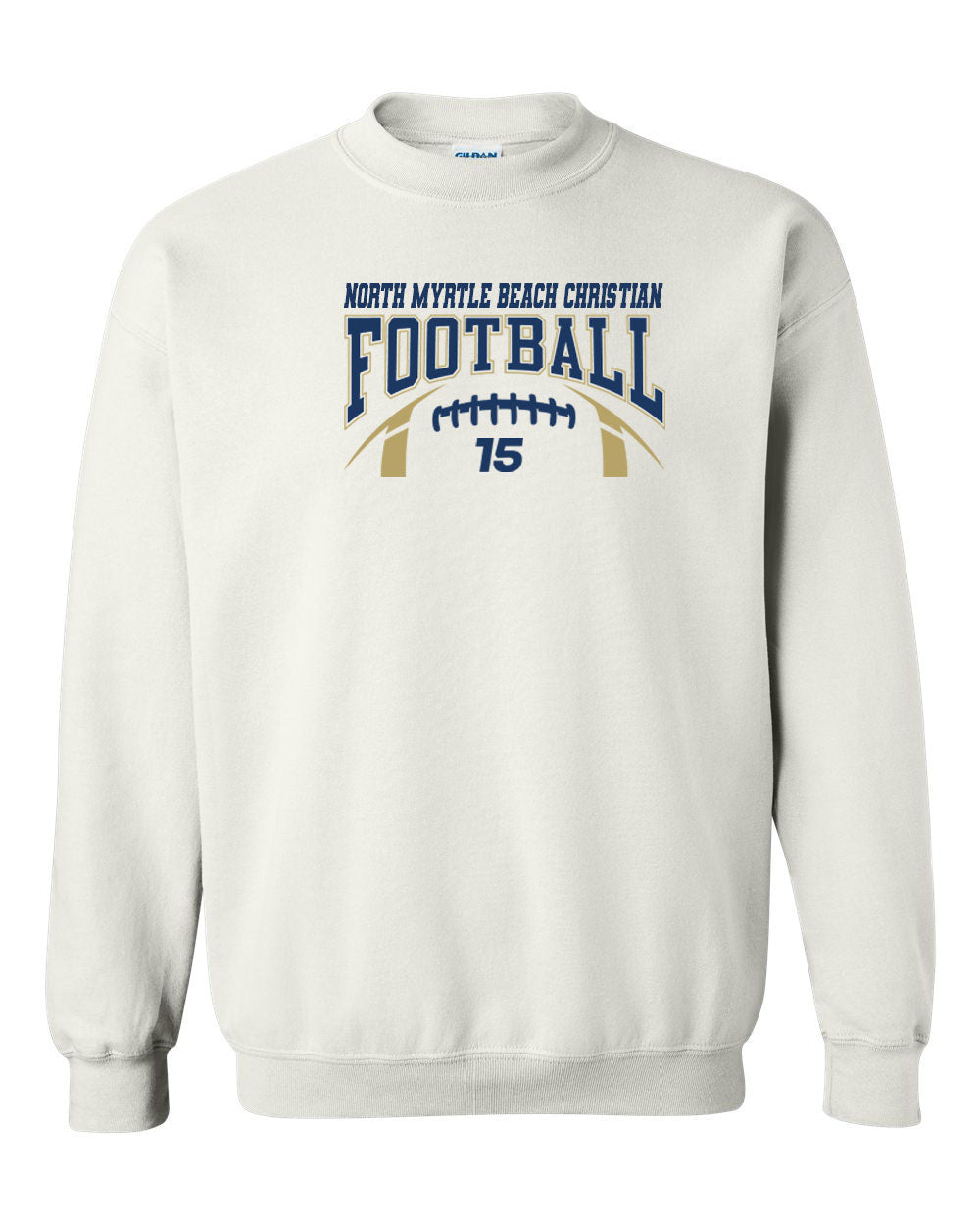 NMB Christian School Football Non Hooded Sweatshirt Design 2