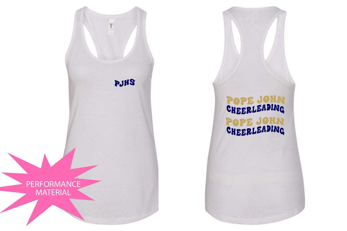 Pope John Cheer Design 6 Performance Racerback Tank Top