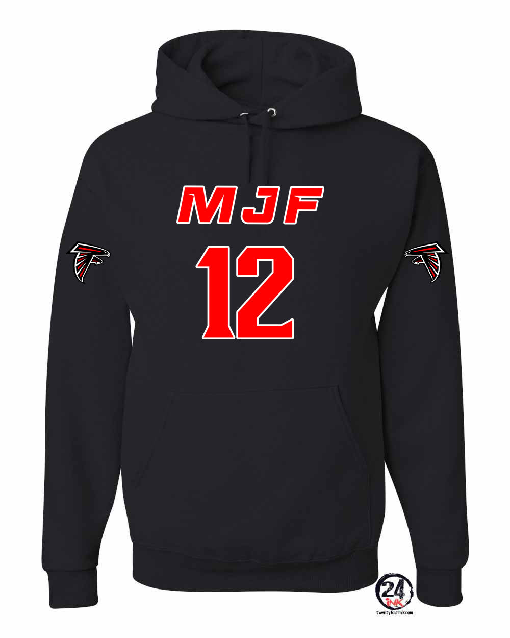 Jr. Falcons Football Hooded Sweatshirt Design 6