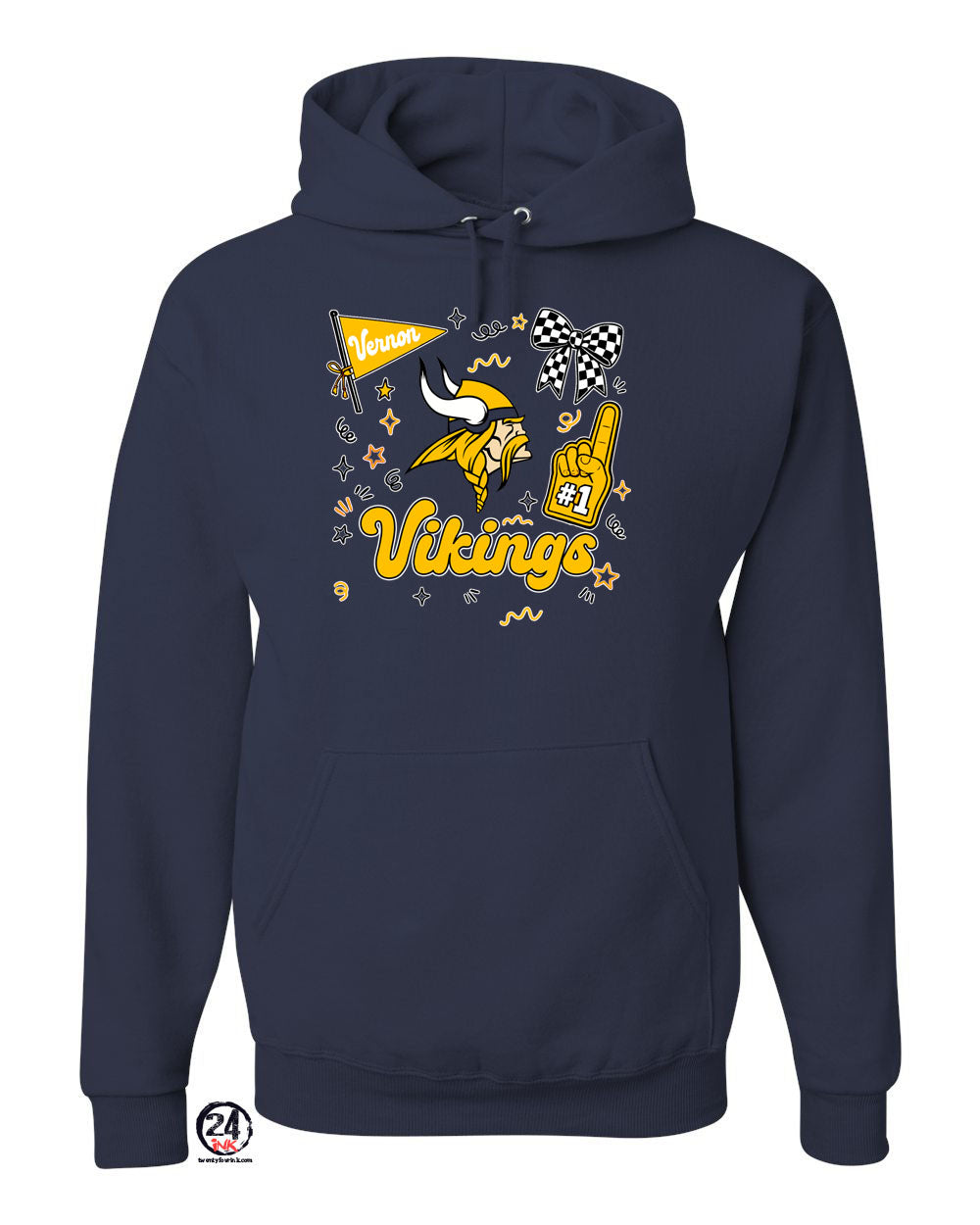 Vikings Design 23 Spiritwear Hooded Sweatshirt