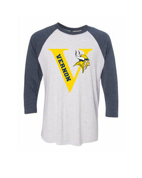 Vernon Vikings Football raglan shirt Design 7