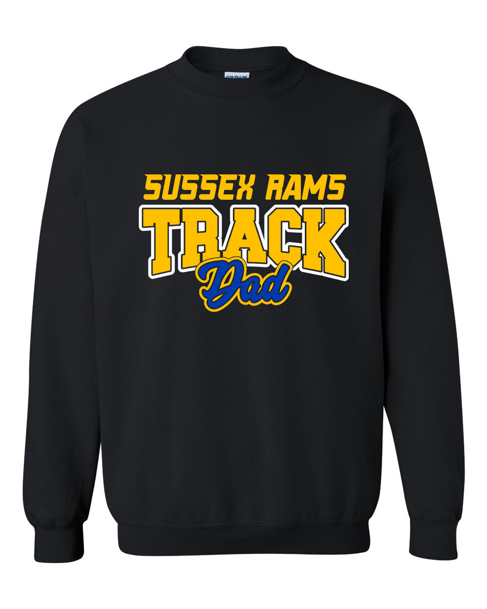 Sussex Rams Track Design 1  Non Hooded Sweatshirt Mom or dad