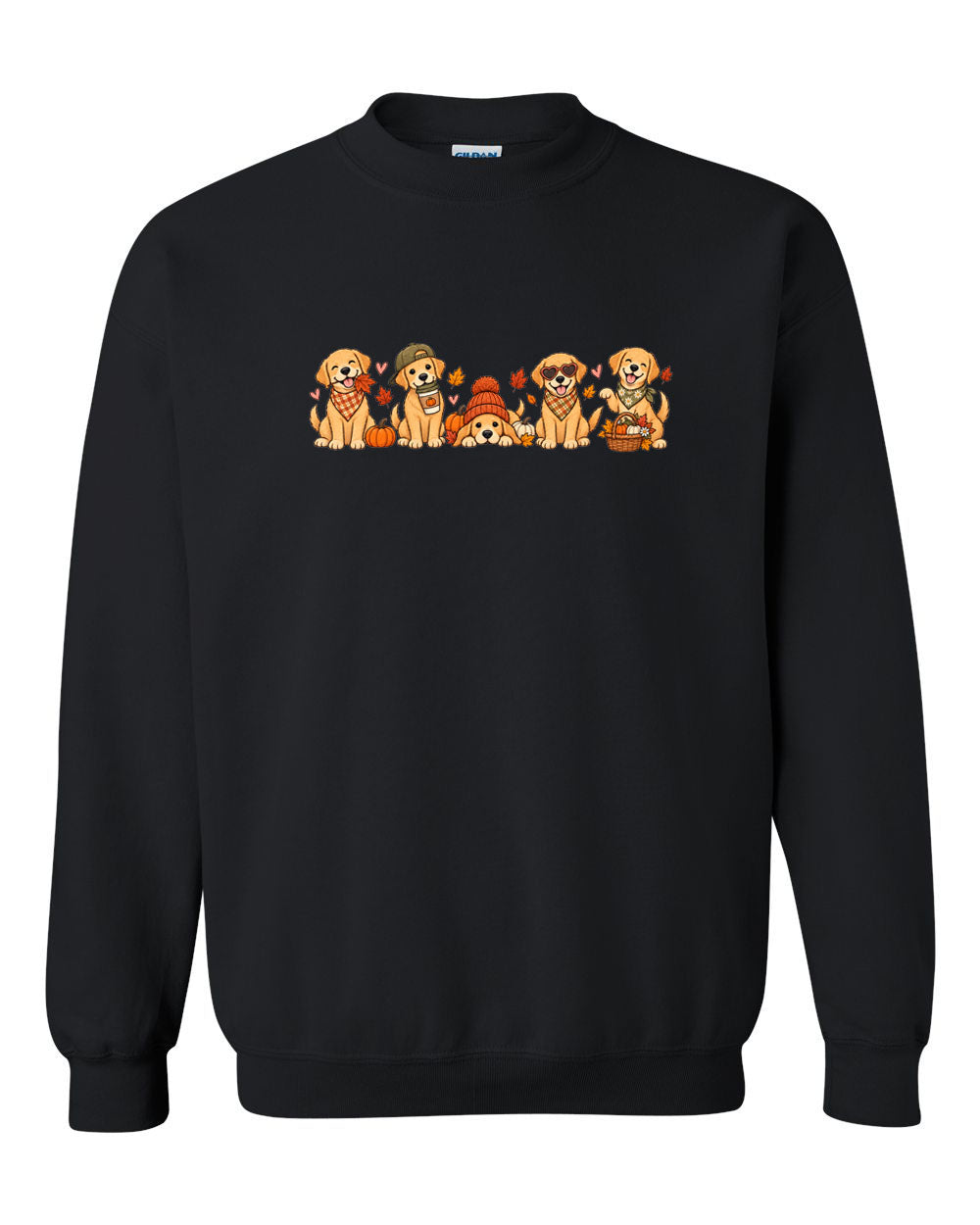 Puppies and Pumpkins non hooded sweatshirt