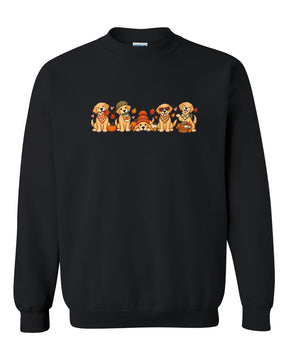 Puppies and Pumpkins non hooded sweatshirt